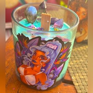 Aquarius Crystal Candle